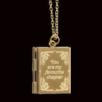 Eleanoras Book Shaped Locket Necklace in Gift Box 