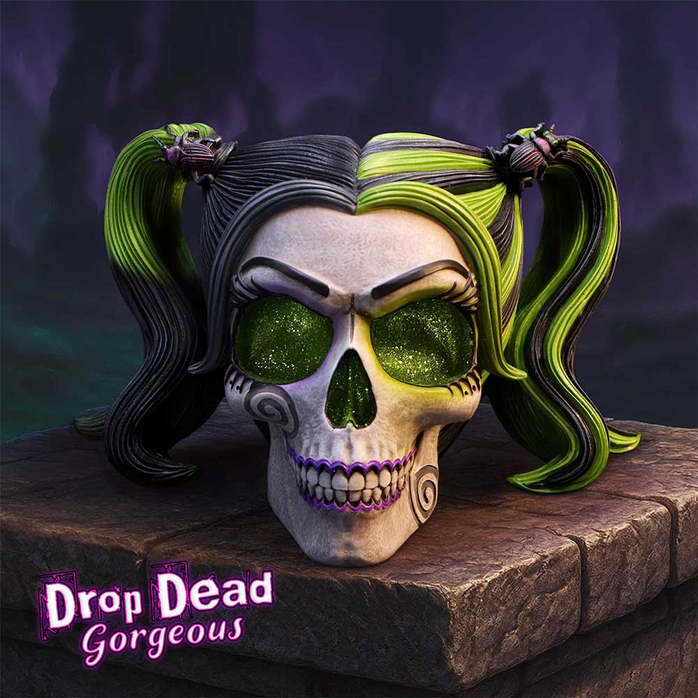 Drop Dead Gorgeous - Beetles and Bugs Skull Figurine