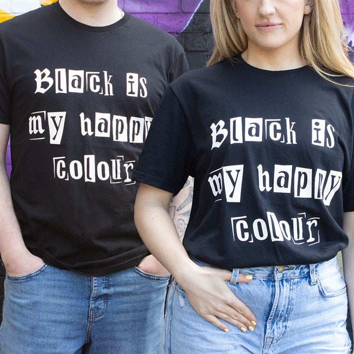 Eleanoras Black is My Happy Colour Unisex T-shirt Size M T-Shirts