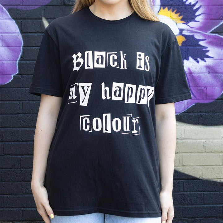 Eleanoras Black is My Happy Colour Unisex T-shirt Size XL 