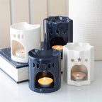 White Crescent Moon Oil Burner
