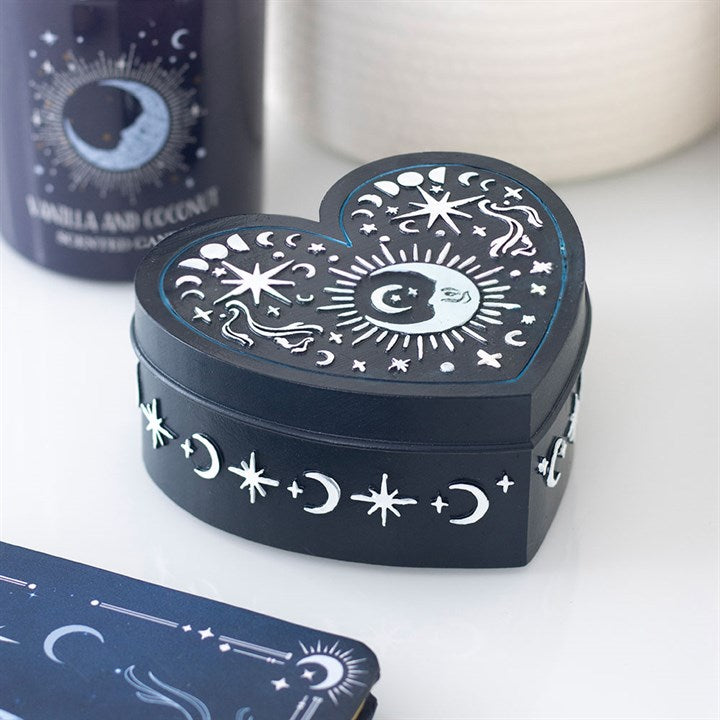Blue Moon Heart Trinket Box