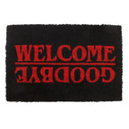 Black Welcome Goodbye Doormat