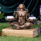 Balance of Nature Female Tree Spirit Tealight Holder | Forest Goddess Candle Holder