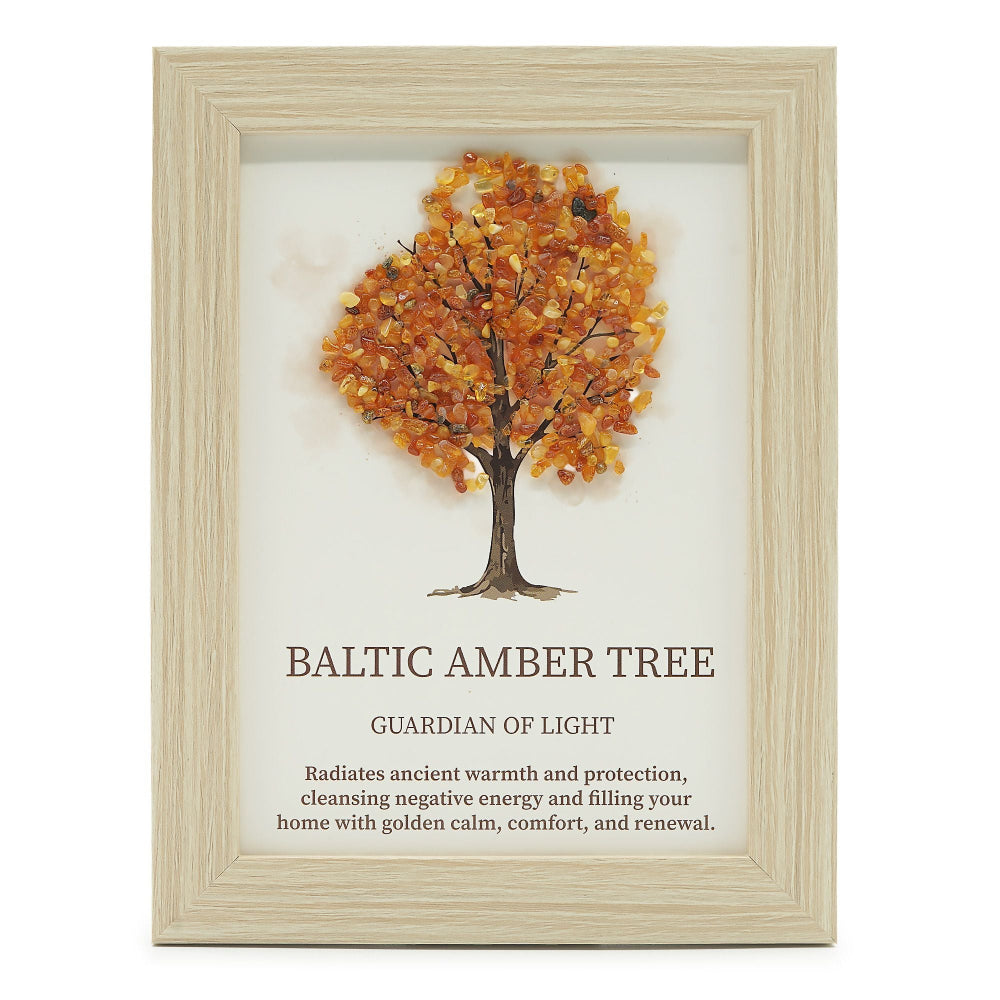 Baltic Amber Tree of Life Gemstone Picture