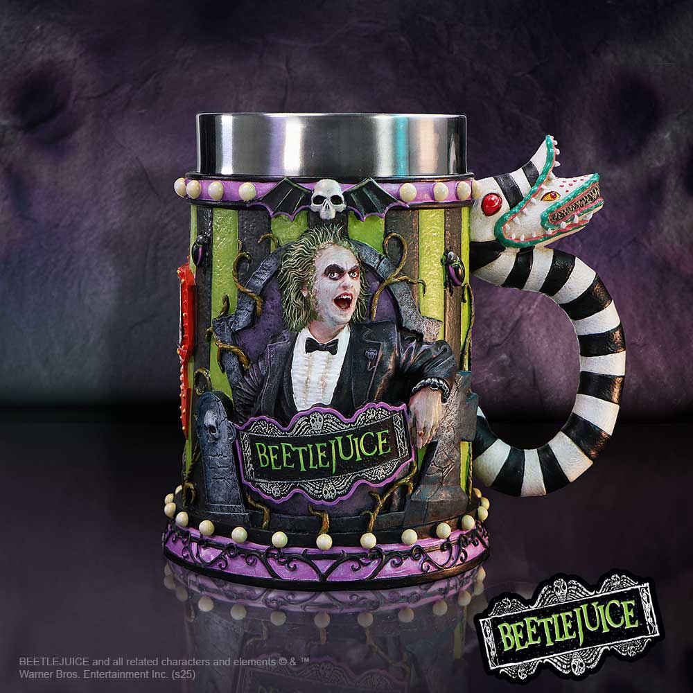 Beetlejuice Tankard 15.5cm | Officially Licensed Ceramic Collectible Mug