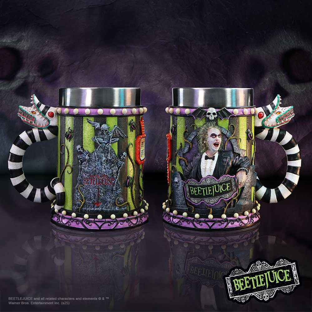 Beetlejuice Tankard 15.5cm | Officially Licensed Ceramic Collectible Mug