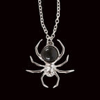 Black Obsidian Spider Pendant e 