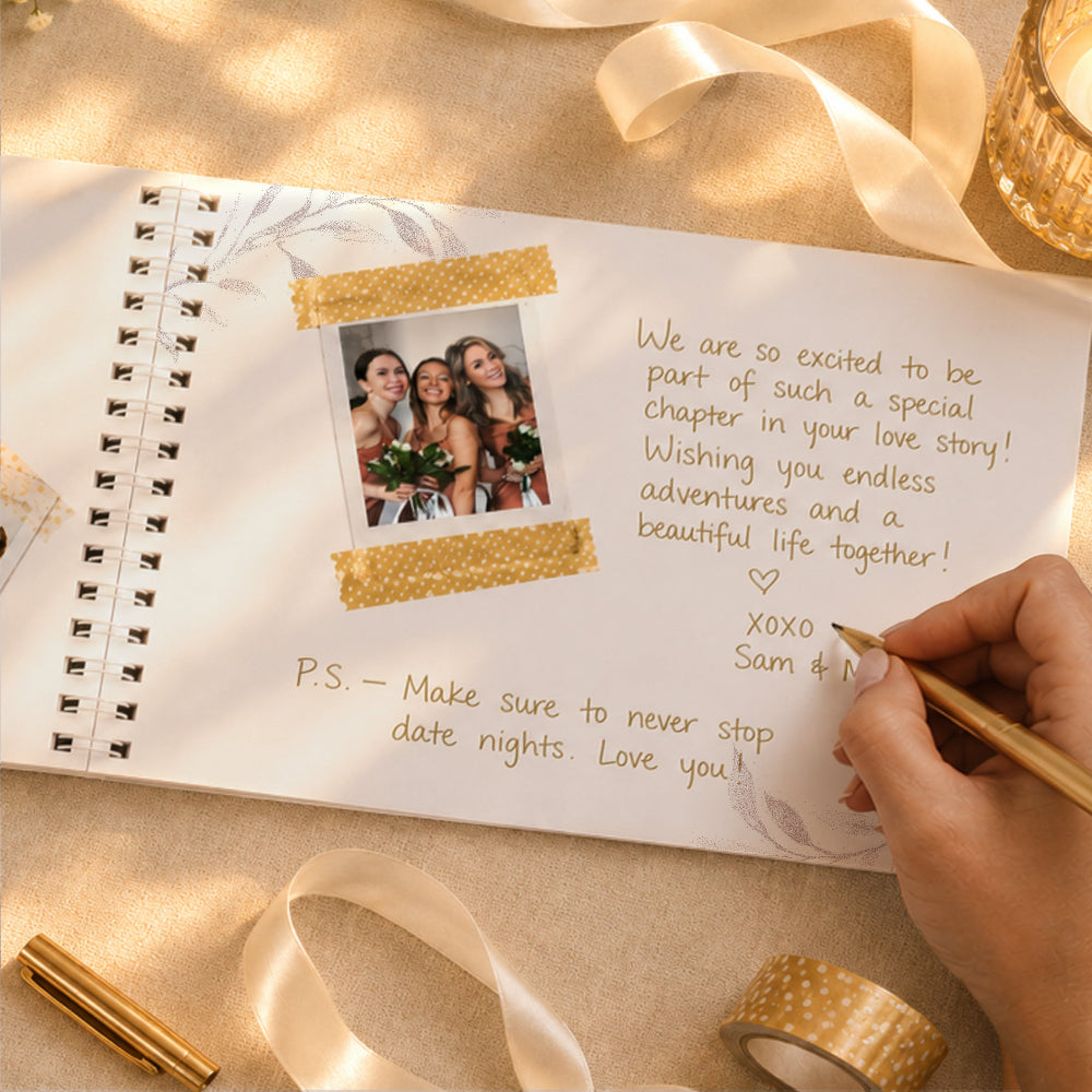 Botanical Plum Wedding Guest Book | Personalised