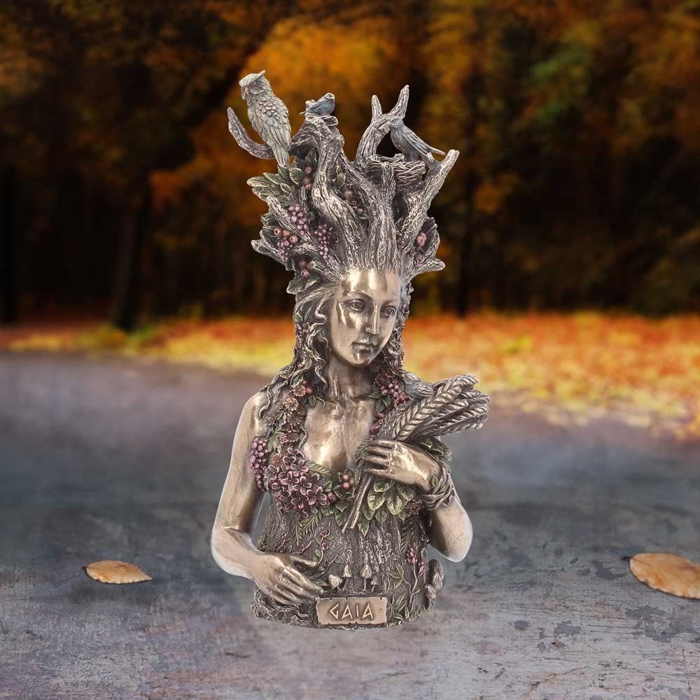 Gaia Mother Earth Bronze Bust 26cm | Greek Primordial Goddess Figurine | Nemesis Now