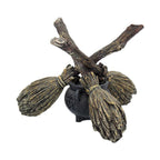 Broomstick Crystal Ball Holder