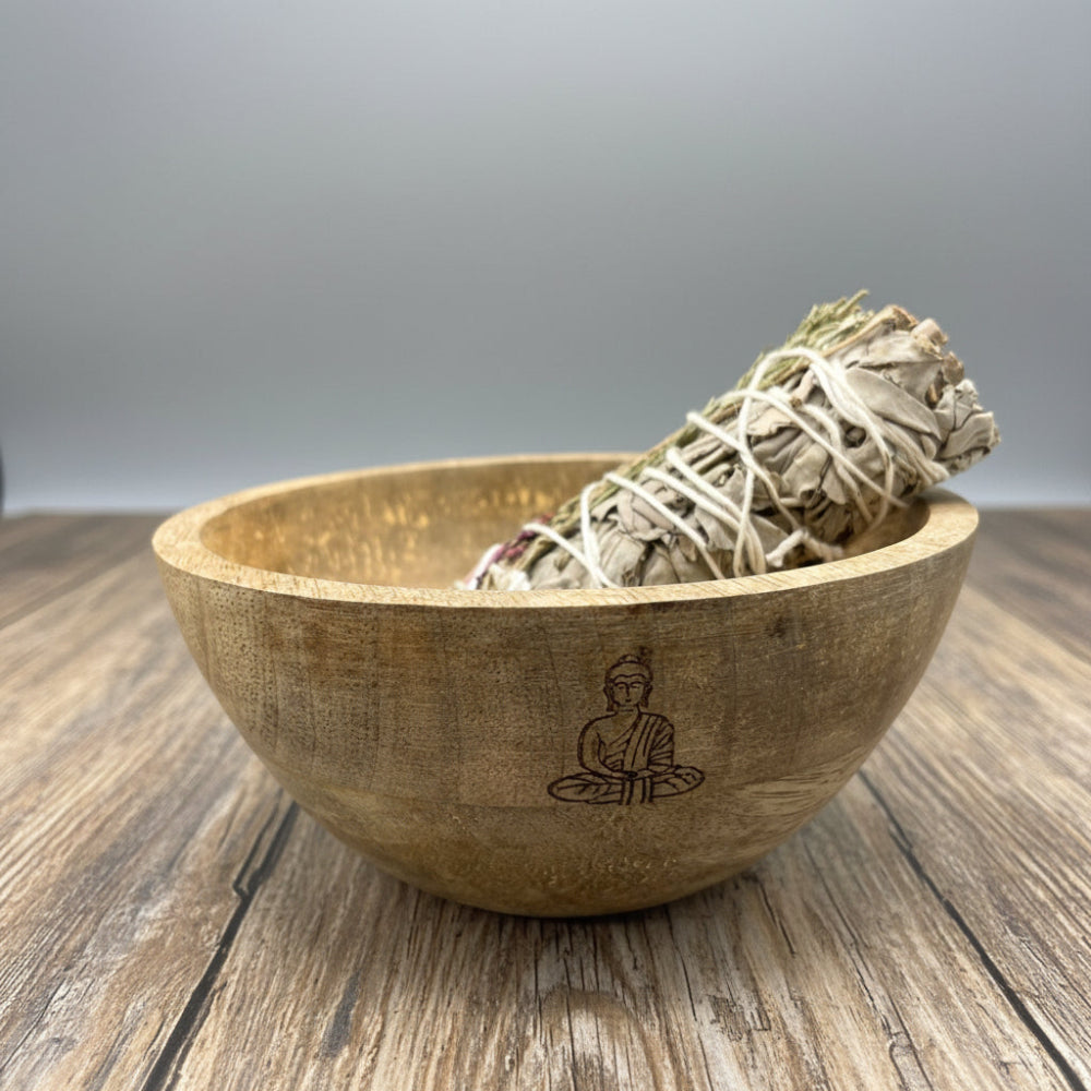 Buddha Wooden Ritual Bowl — 13×7cm