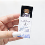 Jar Of Calm Amethyst Crystal In A Matchbox