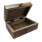 Traditional Pattern Medium Ceramic Glazed Wood Box