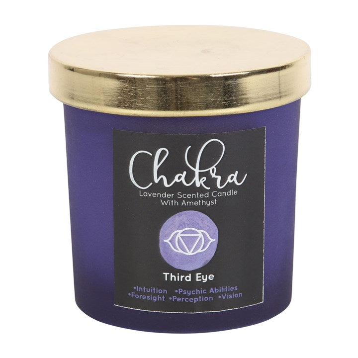 Eleanoras Third Eye Chakra Lavender Crystal Chip Candle Candles