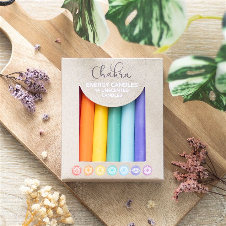 Eleanoras Chakra Energy Pack Of 14 Unscented Candles Candles