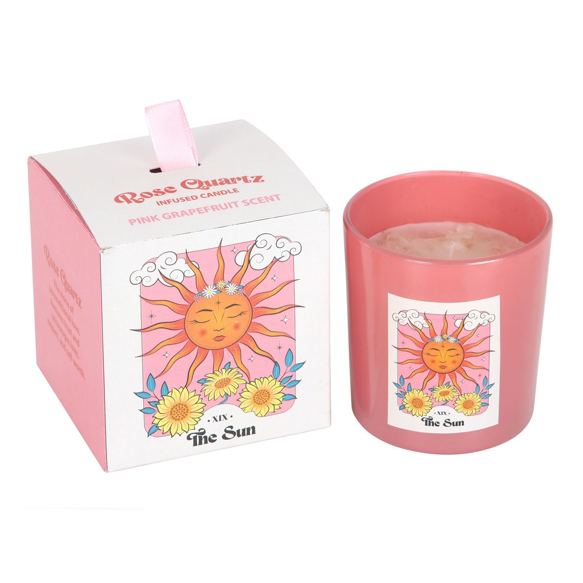 Eleanoras The Sun Rose Quartz Crystal Chip Candle Candles