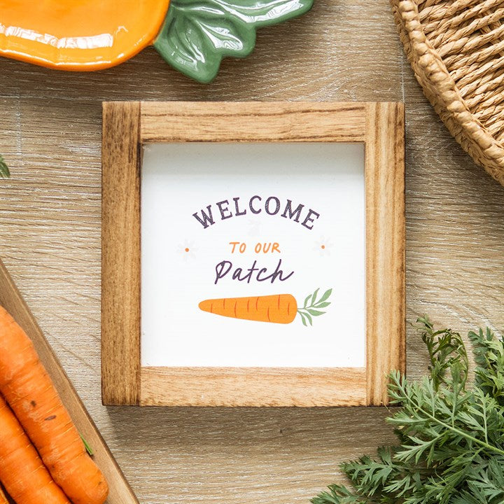 Eleanoras Welcome To Our Patch Wooden Frame Sign Signs & Plaques