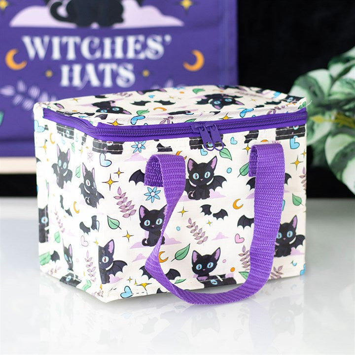 Eleanoras Cute and Creepy Cat Print Lunch Bag Lunch Bags & Boxes