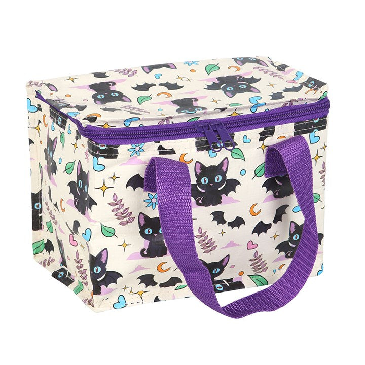 Eleanoras Cute and Creepy Cat Print Lunch Bag Lunch Bags & Boxes