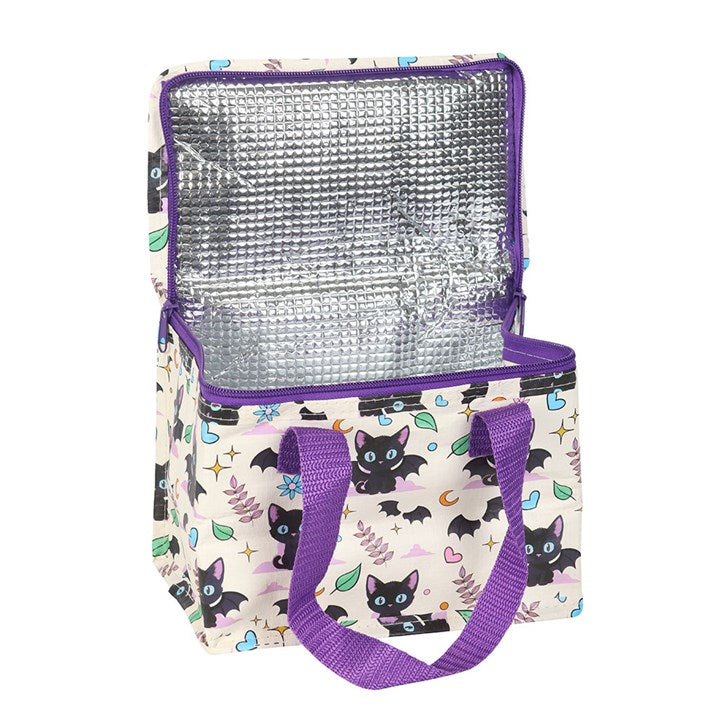 Eleanoras Cute and Creepy Cat Print Lunch Bag Lunch Bags & Boxes