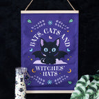 Eleanoras Bats, Cats and Witches Hats Fabric Wall Hanging Wall Hangings