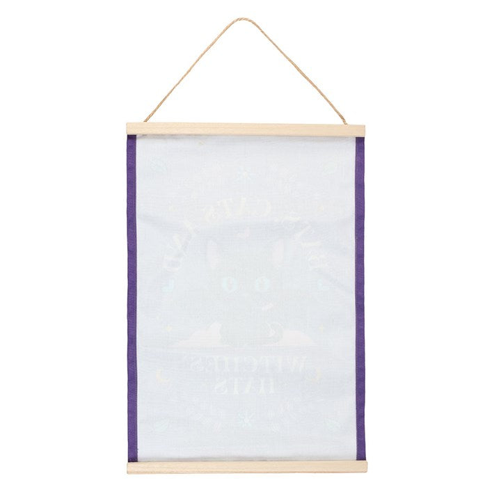 Eleanoras Bats, Cats and Witches Hats Fabric Wall Hanging Wall Hangings
