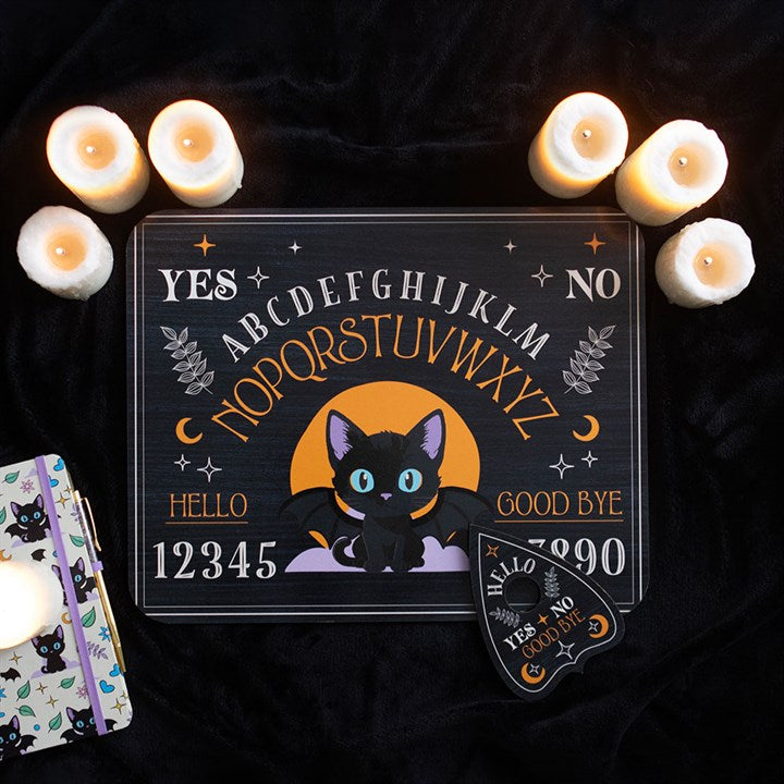 Eleanoras Cute and Creepy Bat Cat Talking Board with Planchette 