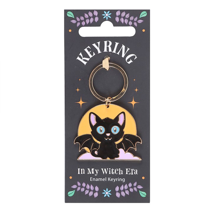 Eleanoras In My Witch Era Cat and Moon Enamel Keyring Keyrings