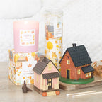 Pink House Incense Cone Burner with Pumpkins