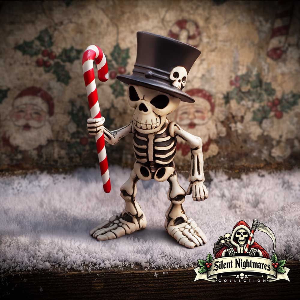 Candy Man Christmas Skeleton Figurine 10.5cm - Nemesis Now