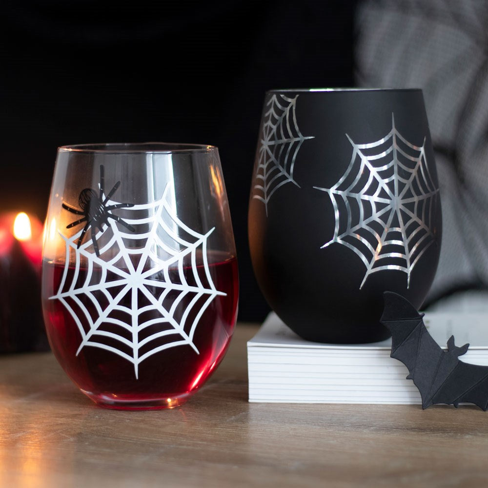 Eleanoras Set Of 2 Spiderweb Glasses Glassware