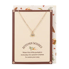 Eleanoras Pumpkin Necklace on Greeting Card 
