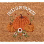 Eleanoras Natural Autumn Days Hello Pumpkin Doormat Doormats