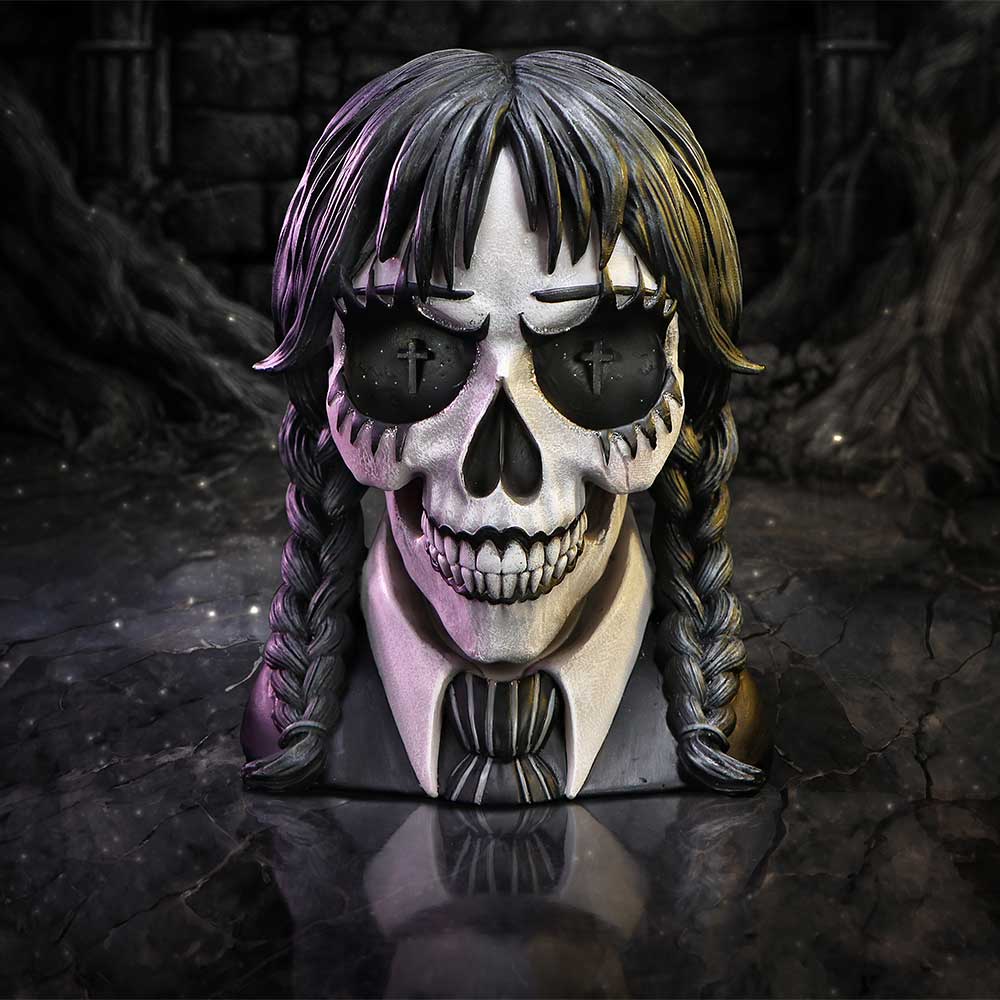 Dark Glare Gothic School Girl Skull