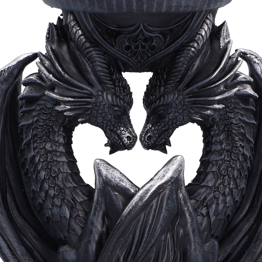 Dark Heart Double Dragon Candle Holder 18.3cm - Nemesis Now