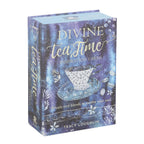 Box of 'Divine Tea Time' inspiration cards with a tea cup design on a white background