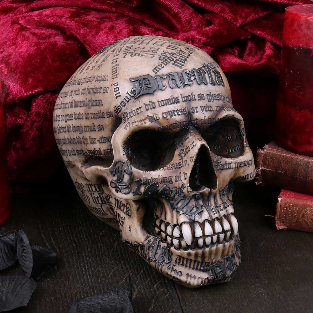 Dracula’s Tale Vampire Novel Quote Skull