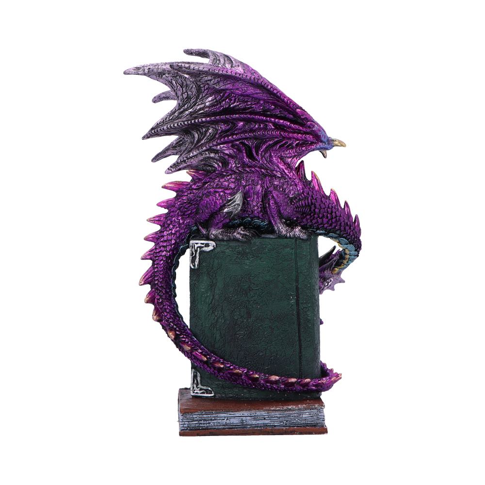 Dragon Fable Purple Dragon on Books Figurine 24cm - Nemesis Now