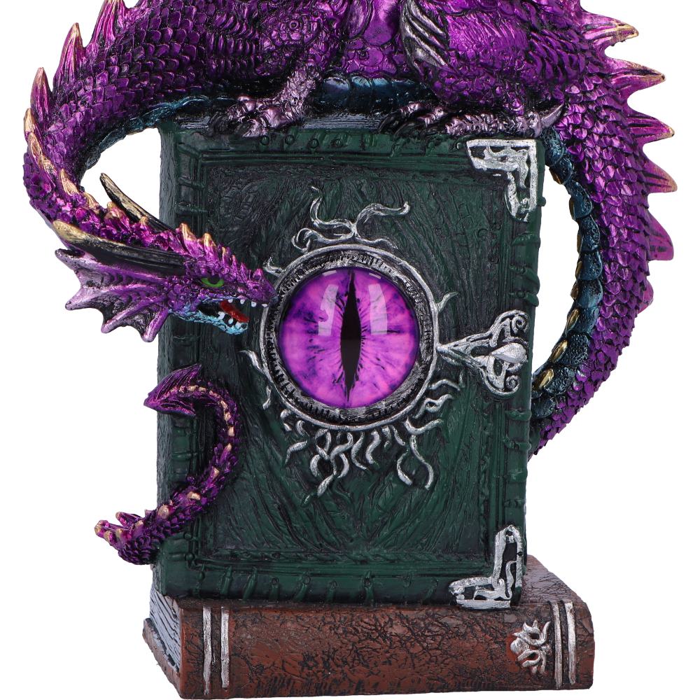 Dragon Fable Purple Dragon on Books Figurine 24cm - Nemesis Now
