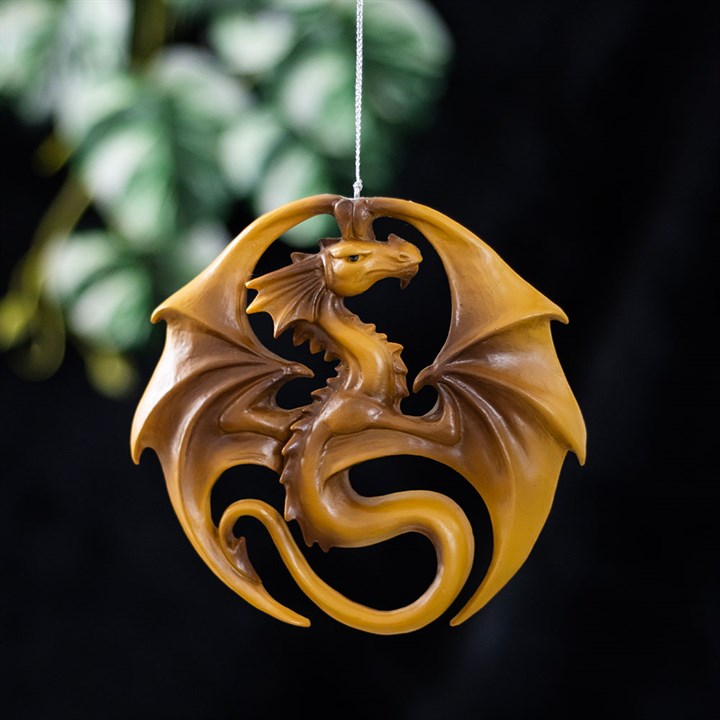 Dragon Medal Hanging Ornament by Anne Stokes 