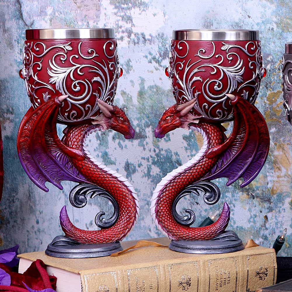 Dragons Devotion Goblets 18.5cm (Set of 2) - Nemesis Now