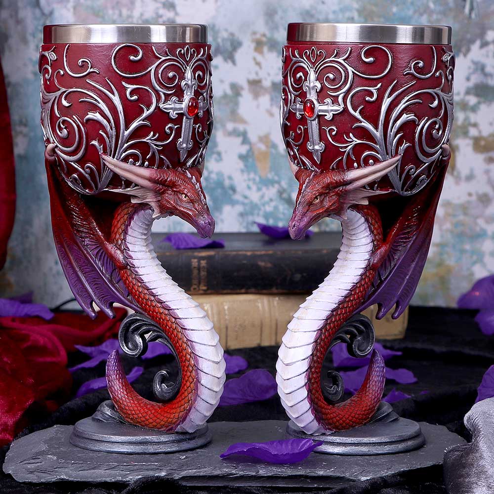 Dragons Devotion Goblets 18.5cm (Set of 2) - Nemesis Now