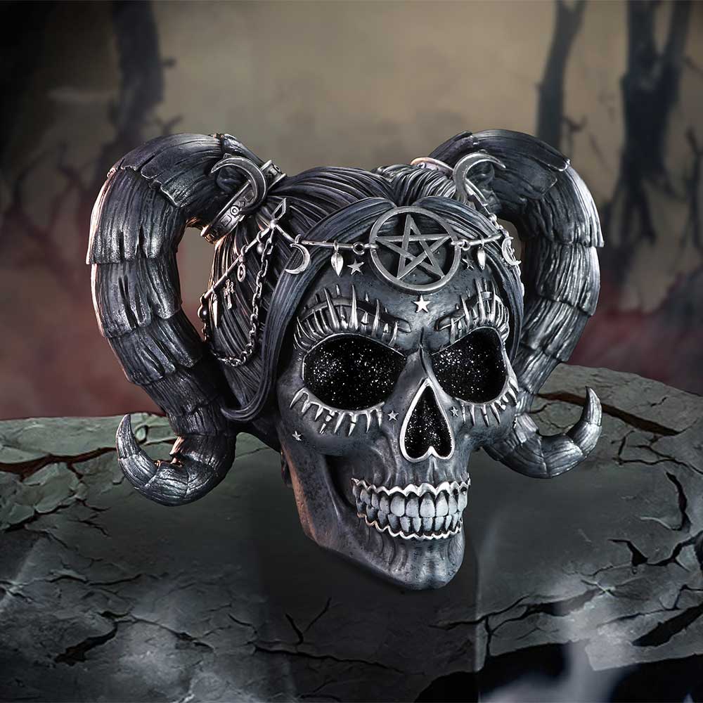 Drop Dead Gorgeous Solve and Coagula Baphomet Doll Skull, 20.5cm