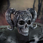 Drop Dead Gorgeous Solve and Coagula Baphomet Doll Skull, 20.5cm