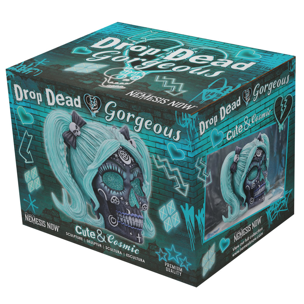 Drop Dead Gorgeous Cute & Cosmic Witchy Doll Skull, 19.5cm