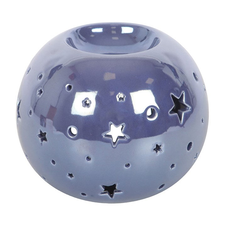 Eleanoras Purple Iridescent Oil Burner & Wax Warmer Oil Burners