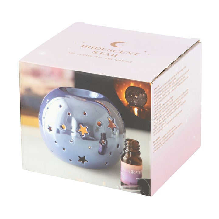Eleanoras Purple Iridescent Oil Burner & Wax Warmer Oil Burners
