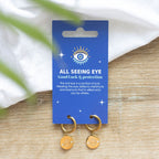 Eleanoras All Seeing Eye Gold Toned Earrings Jewellery
