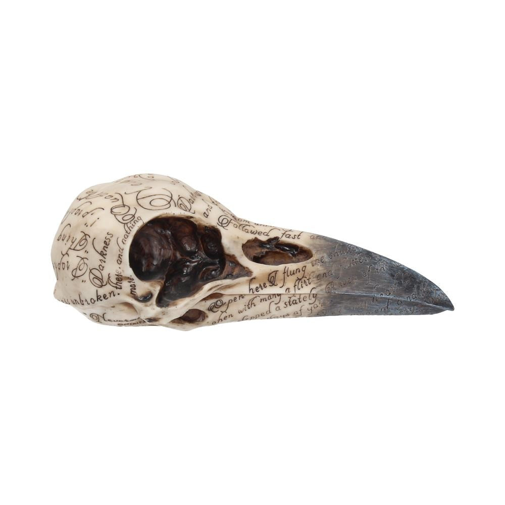 Edgar's Raven Skull Figurine | Edgar Allan Poe Gothic Ornament | Nemesis Now